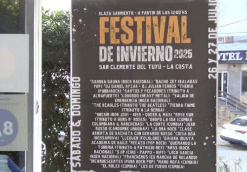EL «FESTIVAL DE INVIERNO» SE REALIZARÁ EL 26 Y 27 DE JULIO EN SAN CLEMENTE DEL TUYÚ CON BANDAS, ESPECTÁCULOS, GASTRONOMÍA, FERIA, ¡Y MÁS!